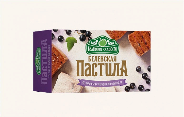 №2 Пастила  200г диетическая с ЧЁРНОЙ Смородиной, НОВЫЙ ФОРМАТ (4*50г)   в Ефремове